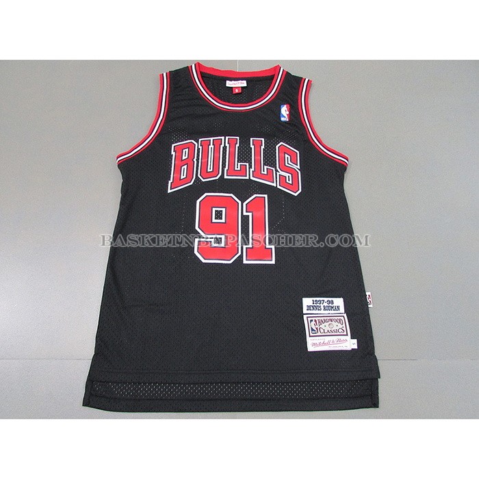 Maillot Chicago Bulls Dennis Rodman Mitchell & Ness 1997-98 Noir